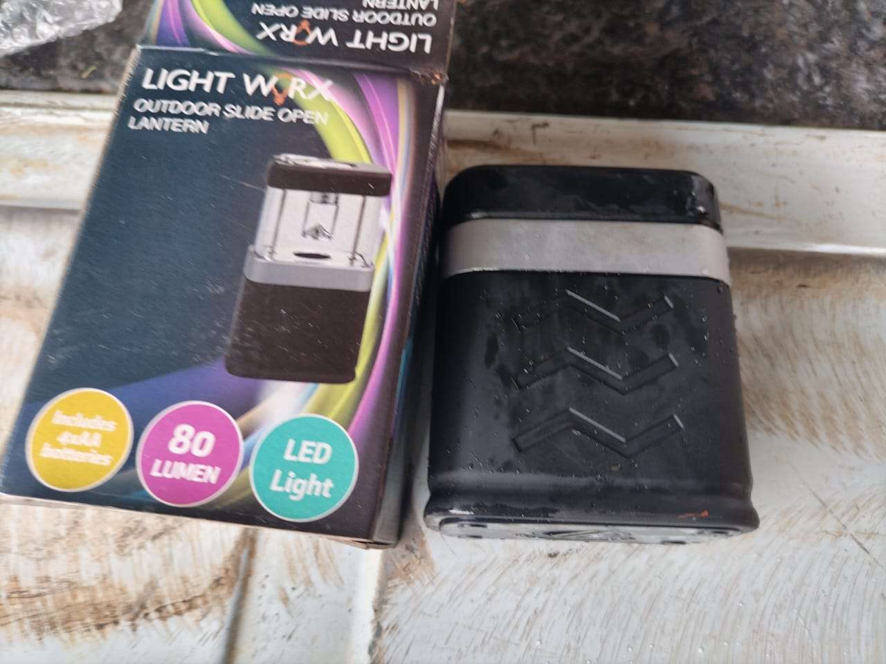 Lot 4 Brand new lightworx outdoor slide open lantern E Hawker