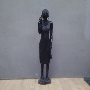 Tall Black Decorative Standing Figure, 108 cm ()