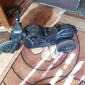 Black Plastic Toddler Ride-On Motorcycle — Single Child's Push Toy