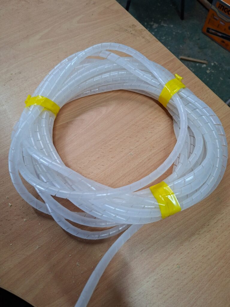 13m Express spiral cable sleeve — translucent spiral wrap (12mm internal) single continuous coil