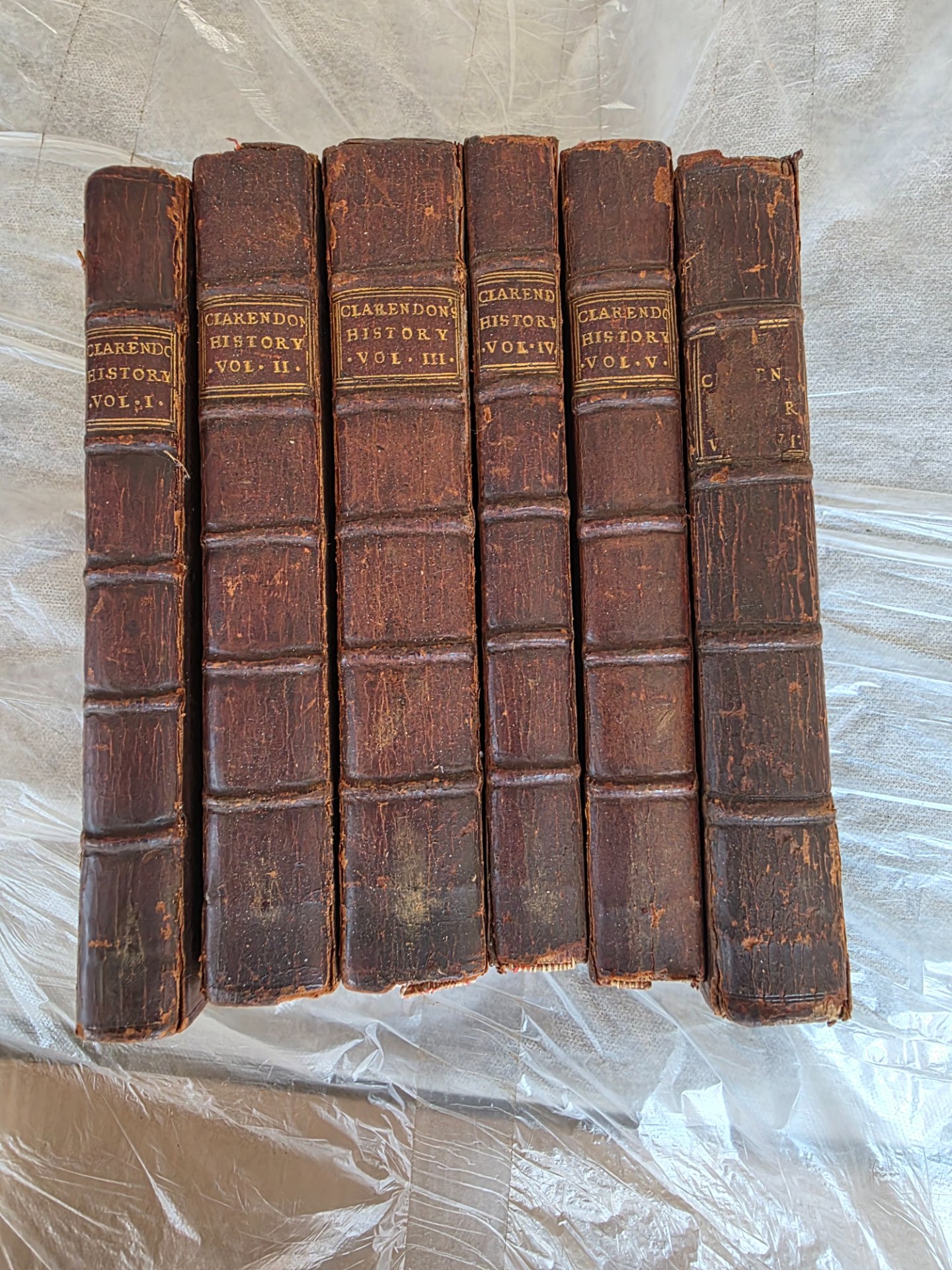 Clarendon’s History of the Rebellion and Civil Wars in England, Volumes I-VI – Complete Antique Set