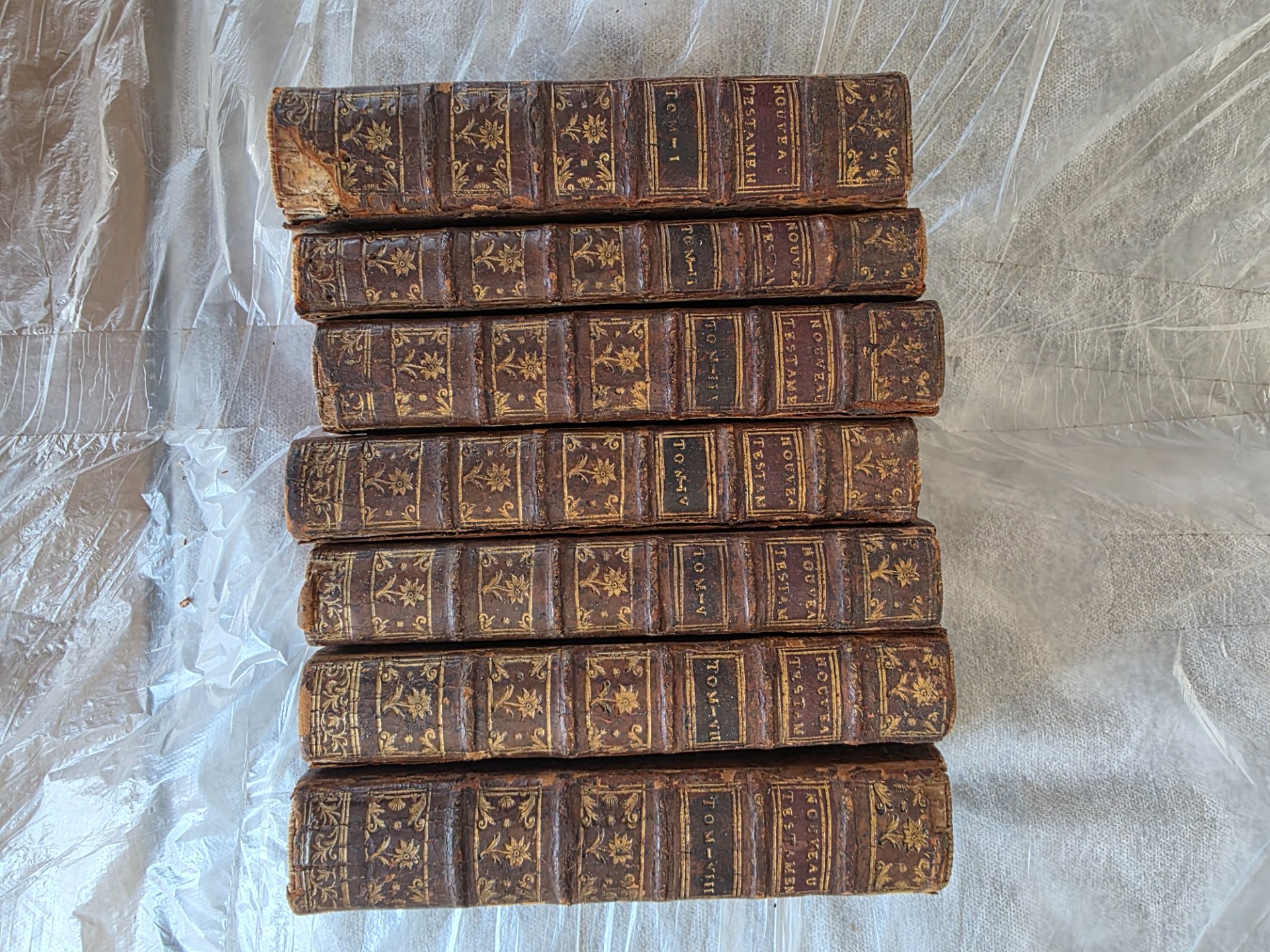 1741 Le Nouveau Testament en François – Complete 7-Volume Antique Set, Amsterdam