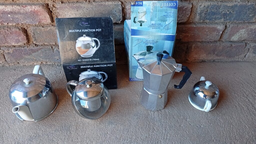 Bundle of 4 Assorted Coffee & Tea Pots with Accessories