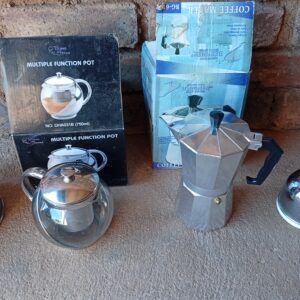 Bundle of 4 Assorted Coffee & Tea Pots with Accessories