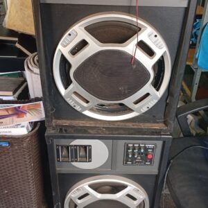 Pair of Omega X-A23 Loudspeaker Cabinets (Set of 2) - Black/Grey
