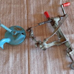 Pair of Vintage Clamp-Mount Bean Slicer & Circular Fruit Peeler (Set of 2)