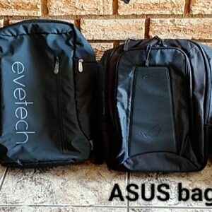 Lot of 4 Black Laptop Backpacks (2 Evetech, 1 ASUS, 1 OGIO)