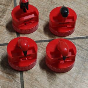 Set of 4 Novelty Bird-Shaped Toothpick Dispensers (Red)