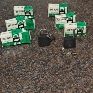 Lot of SHU HUAN Iron Padlocks with Keys and Retail Boxes (25mm )