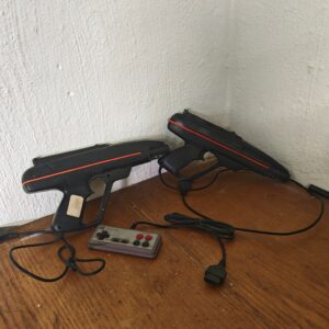 Lot: 2 Wired Pistol-Style Light Guns + 1 Small Wired Controller (Set of 3)