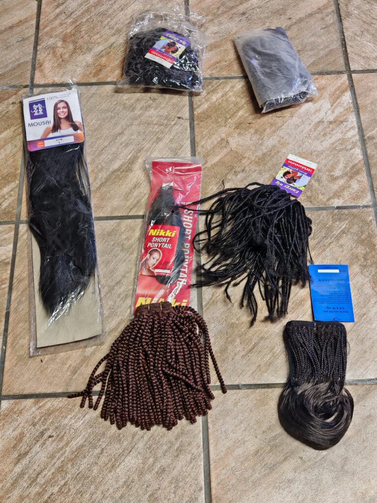 Bundle of Assorted Hair Pieces & Extensions (Mixed Pack, Black)