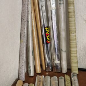 Bundle of ~14 Adhesive Contact Paper Rolls in Various Patterns