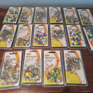 Lot of Sealed Assorted-Colour Thumbtack Packs (YEZHOU brand) — 16 Packs