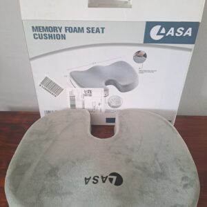 LASA Memory Foam Seat Cushion with Removable Velour Cover & Box (17.5" x 2.8")