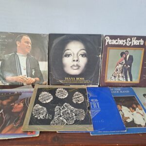 Lot of 8 Used Vinyl LPs — Assorted Artists (Diana Ross, Frank Sinatra, Peaches & Herb visible)