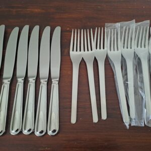 Mixed Lot: LEONARDO Stainless Steel Cutlery — 6 Knives & 7 Forks (approx. 13pcs)