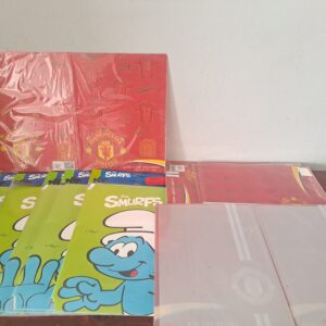 Mixed Decorative Plastic Sleeves / Folders – Smurfs & Manchester United Designs (Lot)