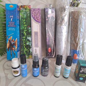 Mixed Lot: Boxed Incense Sticks, Aroma Oils, Rollers & Sage/Smudge Bundles (13pc est.)