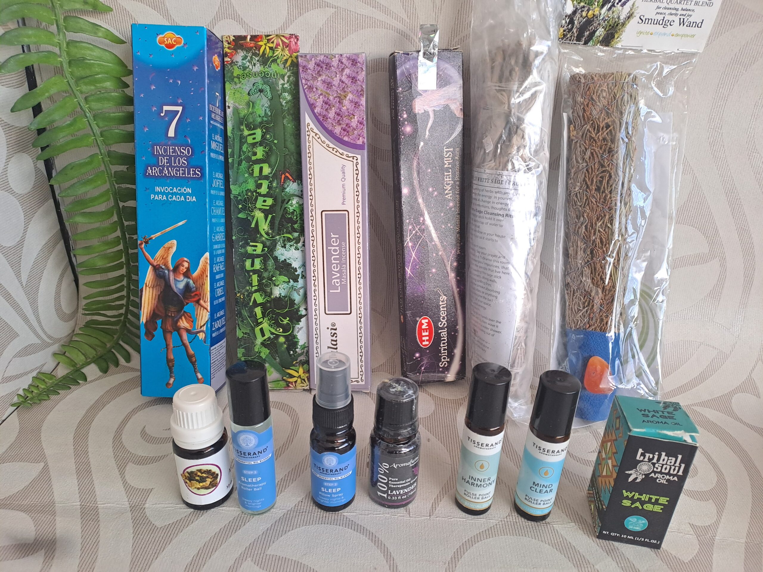 Mixed Lot: Boxed Incense Sticks, Aroma Oils, Rollers & Sage/Smudge Bundles (13pc est.)