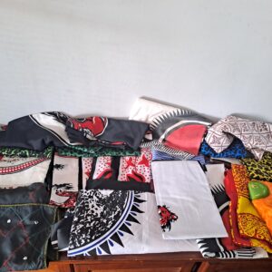 Large Bundle of Assorted Folded Traditional-Style Textiles (Approx. 12–15pcs)