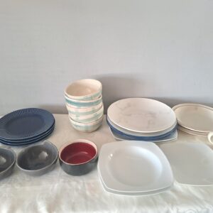Bulk Assorted Crockery Set – Plates, Bowls, Dishes & Jug (No Chips or Cracks)