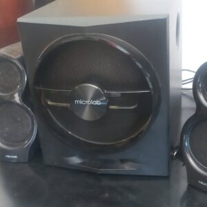 Microlab T10 Multimedia Bluetooth Speaker System (Subwoofer + 2 Satellites, Not Working, Missing Remote)