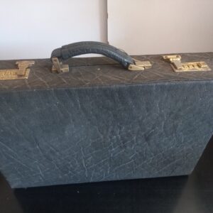 Vintage Amitel Leather Briefcase with Combination Locks – Heavily Used