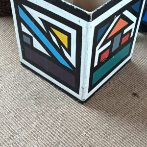 Decorative Painted Open-Top Box / African Art Decor (seller description)
