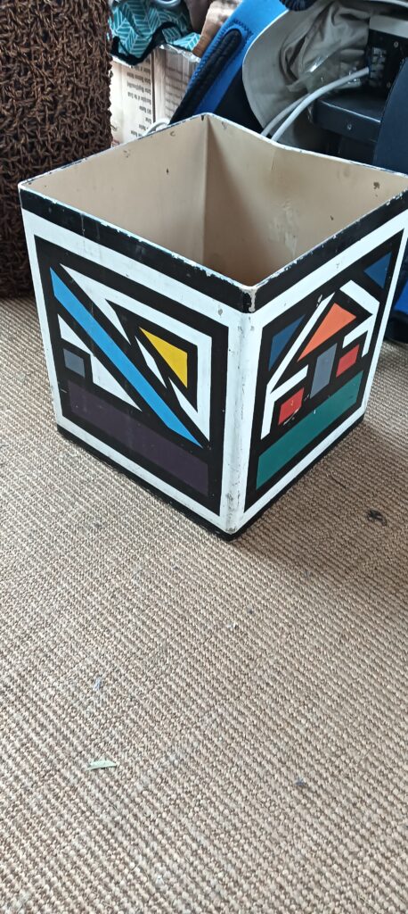 Decorative Painted Open-Top Box / African Art Decor (seller description)