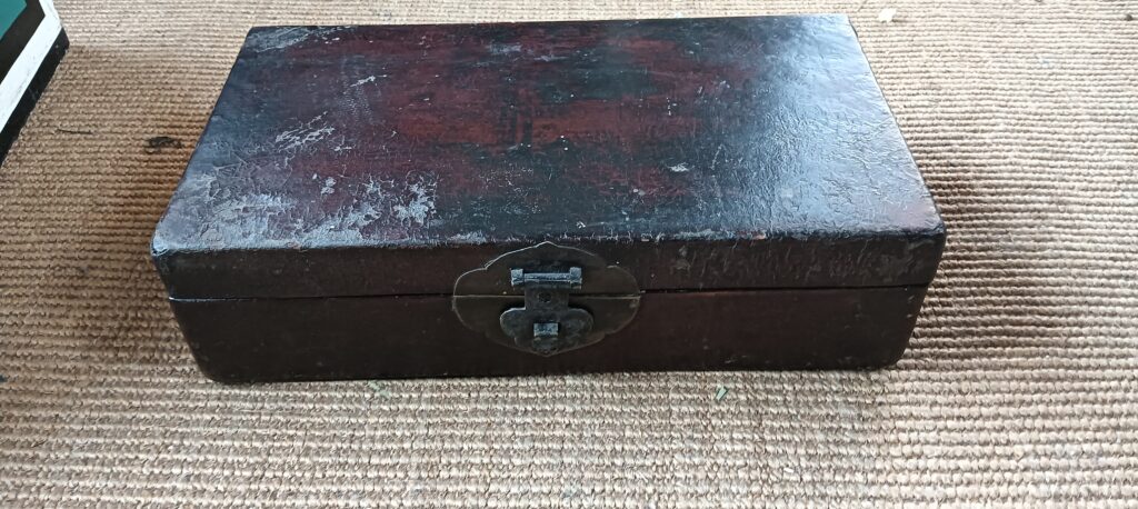 Vintage Rectangular Hinged Box / Container — 35 x 19 x 9 cm