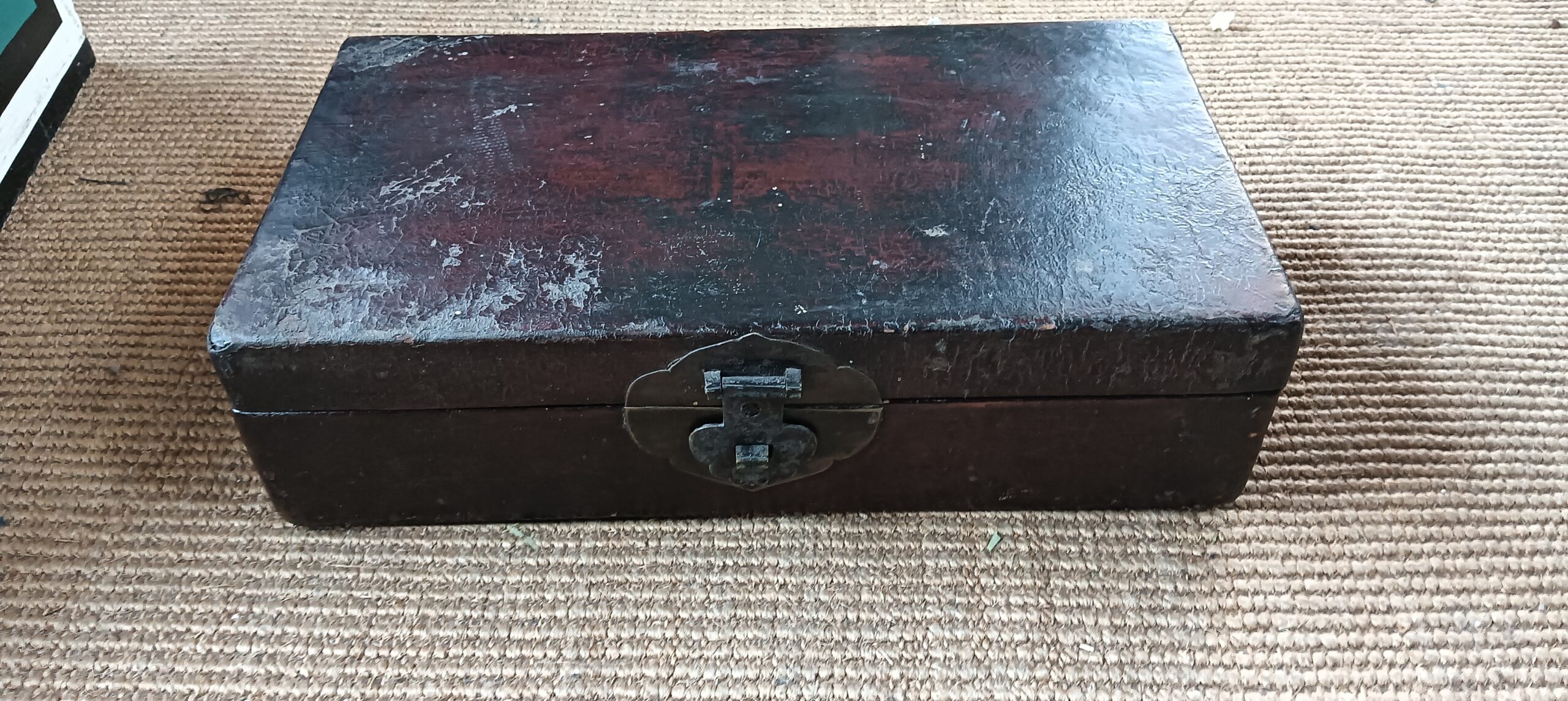 Vintage Rectangular Hinged Box / Container — 35 x 19 x 9 cm