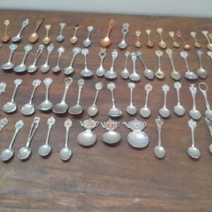 Lot of Approx. 70–90 Decorative Souvenir Teaspoons & Small Serving Pieces