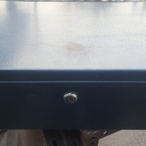 Blue Painted Metal Lock Box with Keyed Cylinder (SAASSAL label)