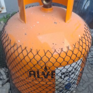 Orange Portable Gas Cylinder with Protective Collar & Valve (1pc)