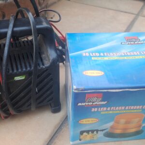 Battery Charger with Cables and Boxed 30-LED Strobe Light (2 items)