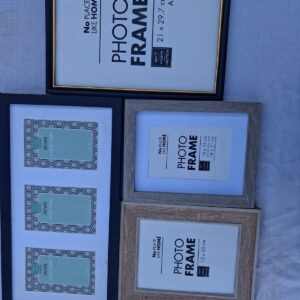 Set of 5 Assorted Photo Frames (A4, 15x20cm, 10x15cm inserts)