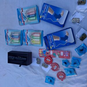 Mixed Small Items Bundle with Boxed Black Flashlight (approx. 20–25 pcs)