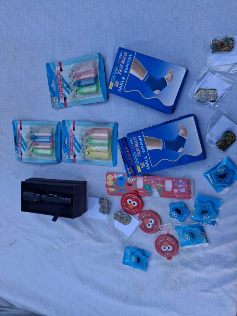 Mixed Small Items Bundle with Boxed Black Flashlight (approx. 20–25 pcs)