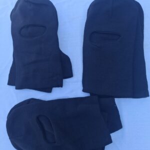 Bundle of 3 Black Single-Eye Balaclavas (face masks)