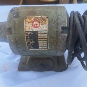 Bench-mounted Electric Motor GA-150 with Mounted Buffer Wheel