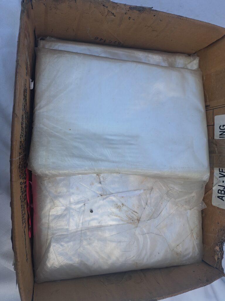Bundle of Small Clear Plastic Bags in Cardboard Box — Used, Some Damage