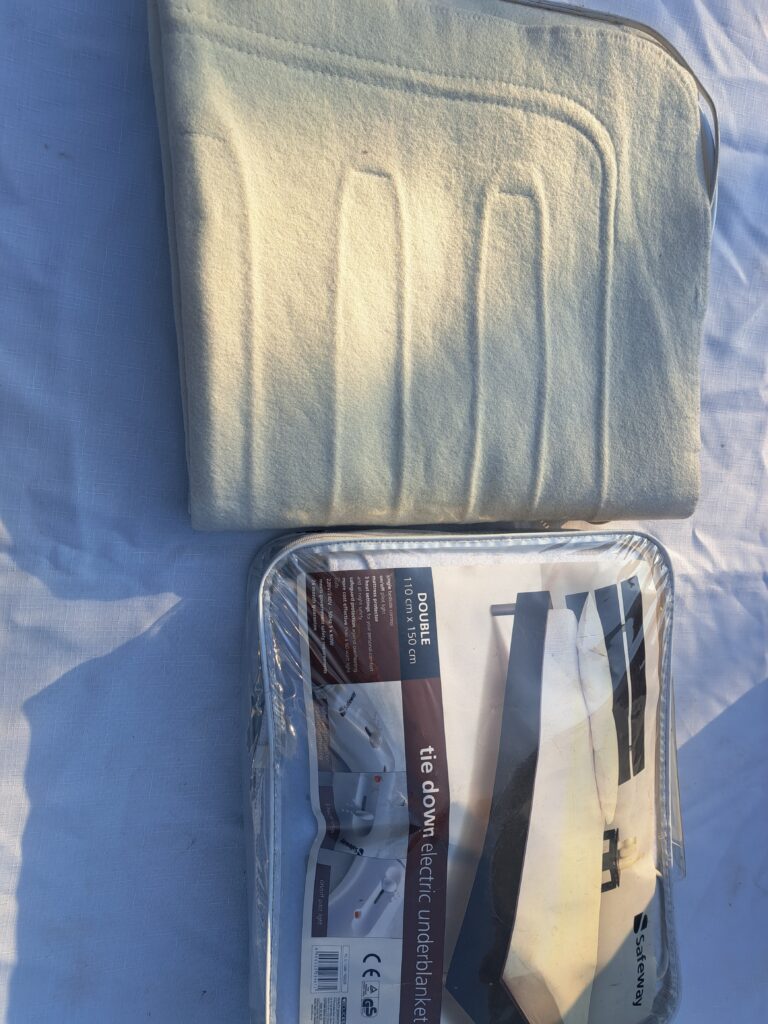 Lot of 2 Electric Blankets — 1 sealed double underblanket + 1 loose folded blanket