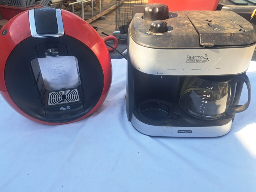 Pair of Used Coffee Machines — Capsule (Nescafe Dolce Gusto/DeLonghi) + Drip Maker with Carafe