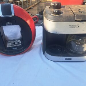 Pair of Used Coffee Machines — Capsule (Nescafe Dolce Gusto/DeLonghi) + Drip Maker with Carafe