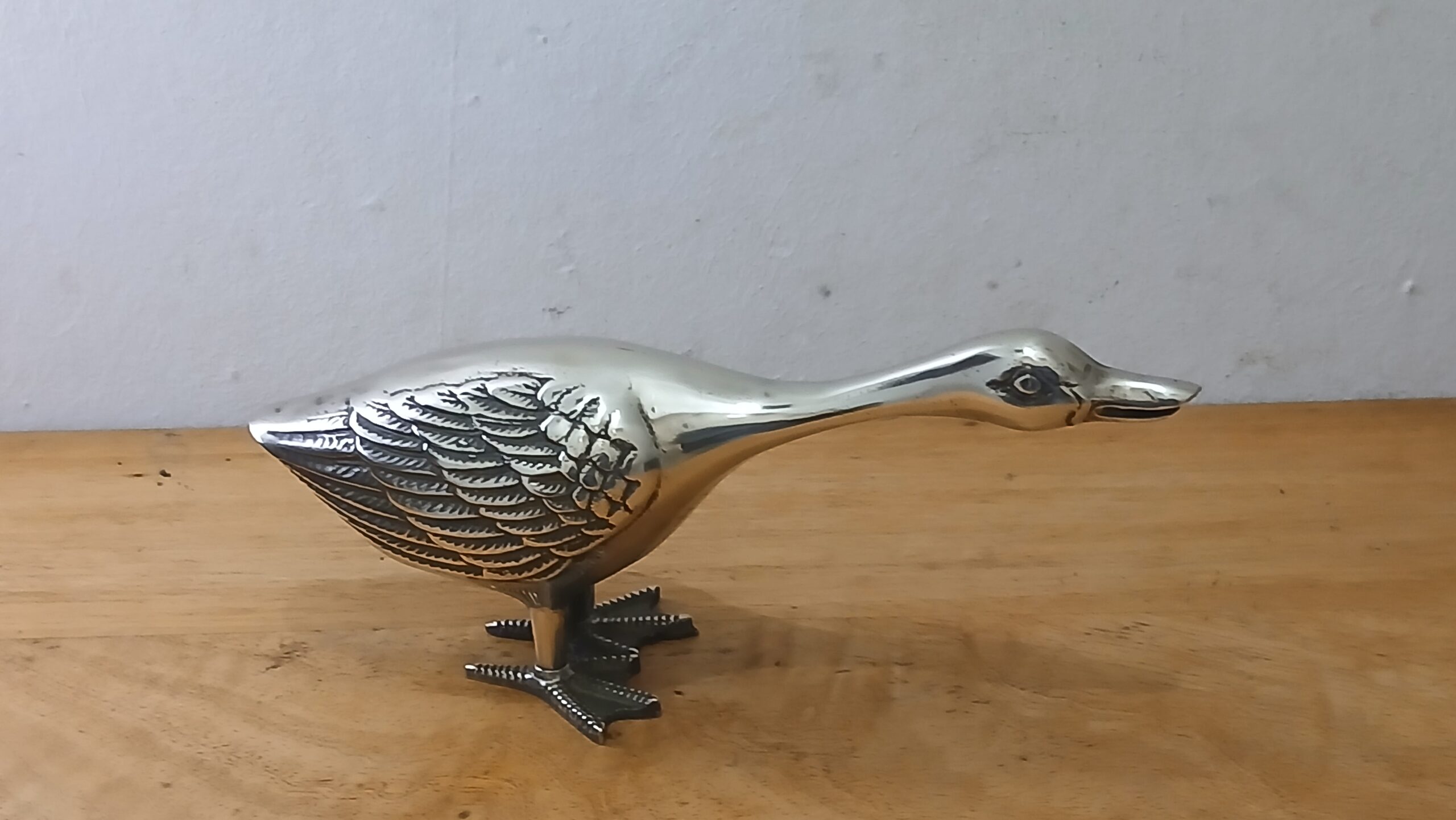 Decorative Metal Goose Figurine, 24cm high — Decorative Antiques & Collectible