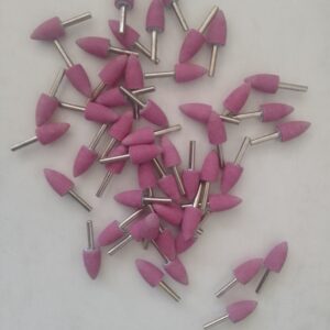 Lot of ~40 Pink Mounted Abrasive / Polishing Points with Metal Shanks