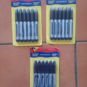 Lot of 18 CHENGRUN Black Permanent Markers in Sealed Retail Packs