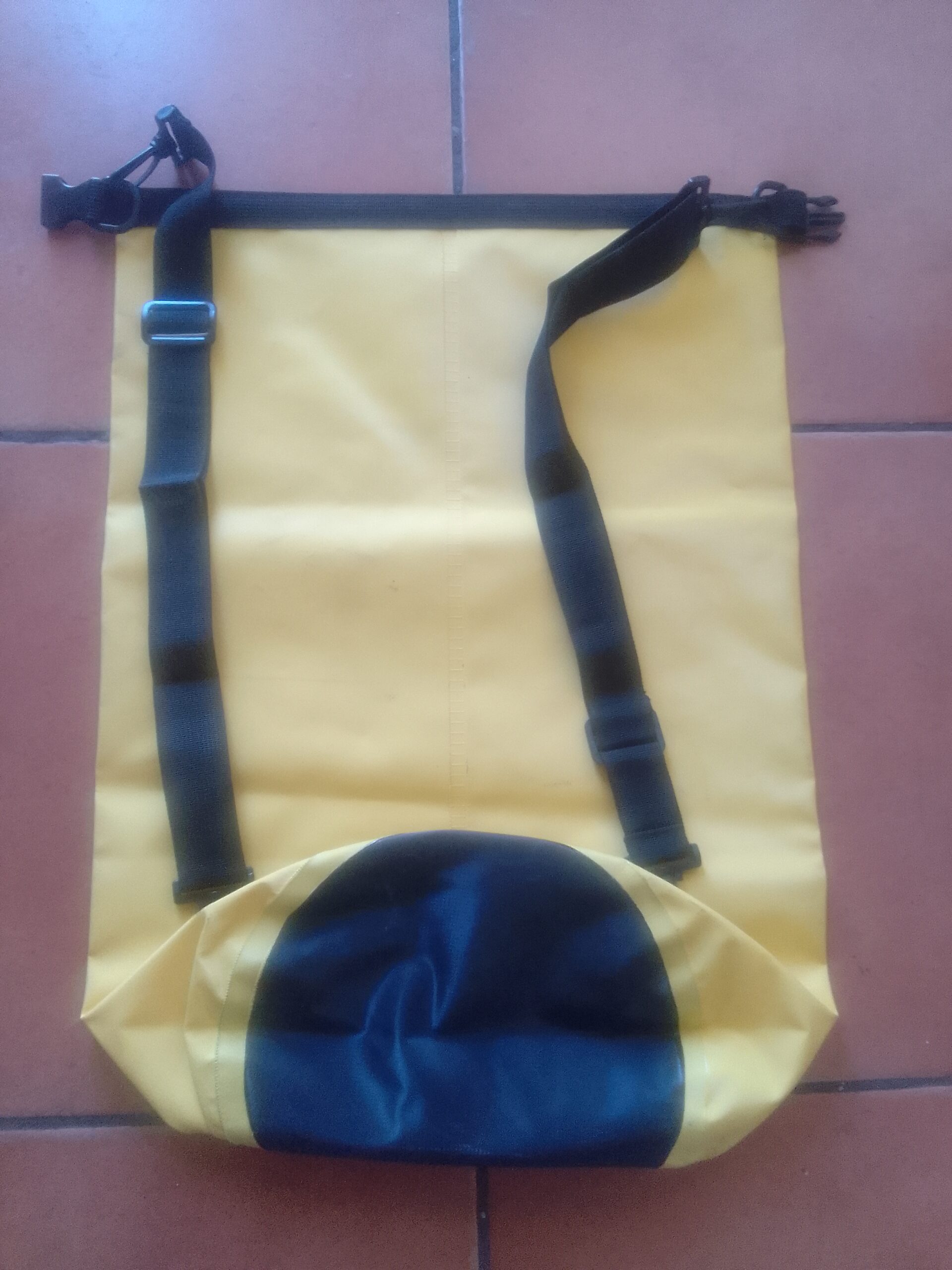 Yellow Roll-Top Backpack (60cm x 40cm) — Single Back Bag, Clean Overview Photo
