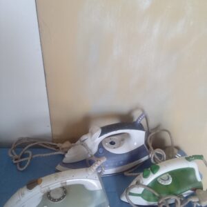 Lot of 3 Electric Clothes Irons — For Parts/Repair