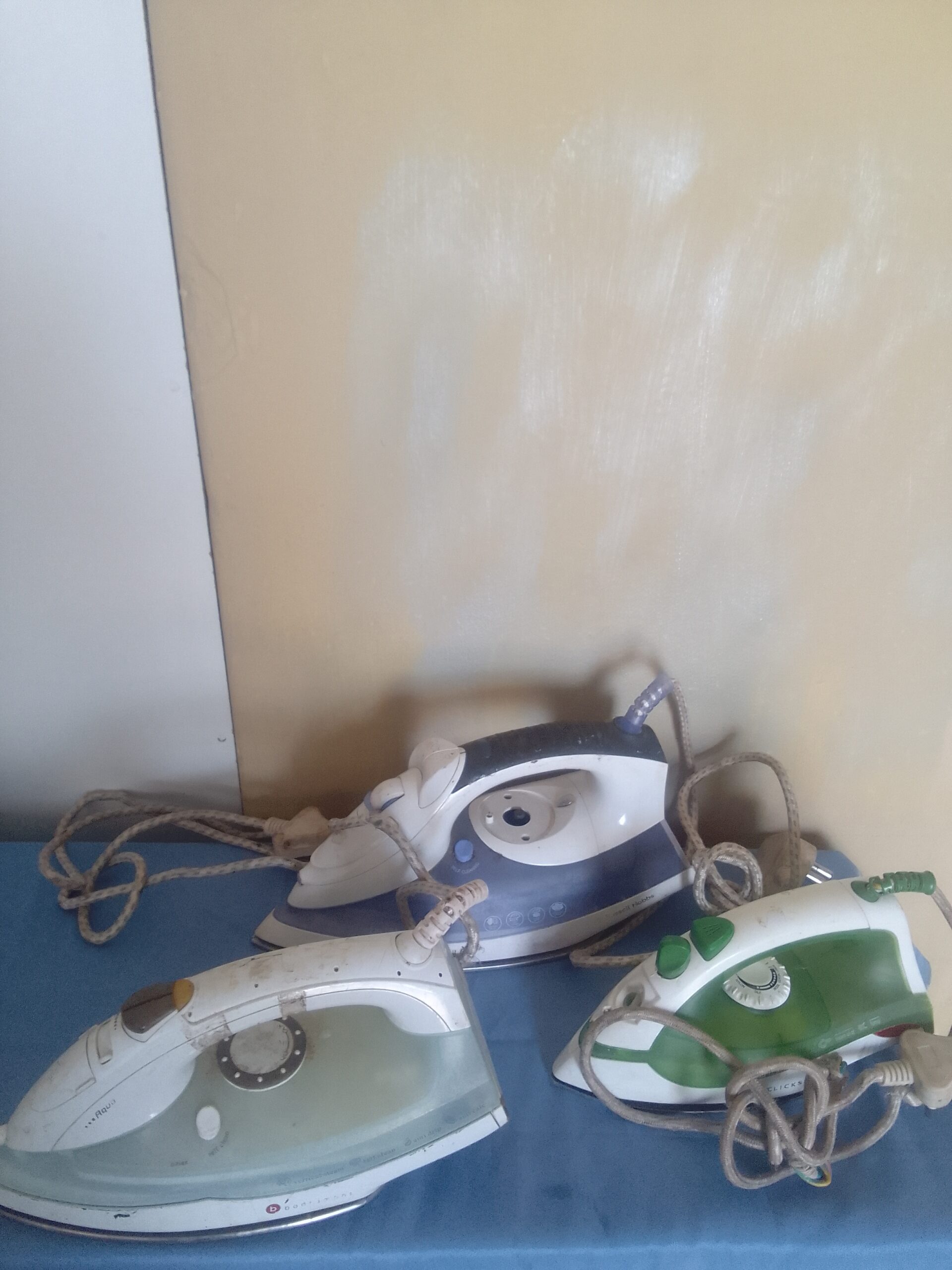 Lot of 3 Electric Clothes Irons — For Parts/Repair
